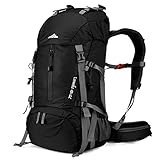 Loowoko Wanderrucksack 50L mit Regenschutz, Camping Rucksack Trekking...