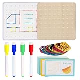 Geo-Board-Set - Geoboard für Kleinkinder - Geoboard mit Gummibändern,...
