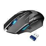 TECKNET Kabellose Gaming Maus, 2,4 GHz Wireless Gamer Maus 8 Tasten, 4800...