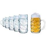 Stölzle Lausitz Bierkrug Diamond / 6er Set Bierkrüge 1 Liter mit...