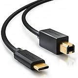 deleyCON 1m USB 2.0 Kabel - Stecker Typ C auf USB B - Datenkabel...