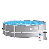 Intex Schwimmbecken Pool, Grau, 366 x 99 cm Frame Pool Set Prism Rondo...