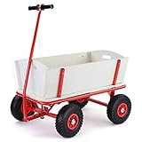 RAMROXX Bollerwagen Holz Handwagen Transportwagen Gartenwagen...