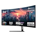 Minifire 34' UWQHD Curved Gaming Monitor 165Hz(DP),3440 x 1440,Curved...