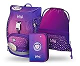 Baagl Schulranzen Jungen für 1. Klasse, Airy Schultasche Set 3-Teilig,...