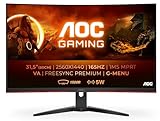 AOC Gaming CQ32G2SE - 32 Zoll QHD Curved Monitor, 165 Hertz, 1ms, FreeSync...