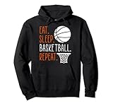 Eat Sleep Basketball Repeat Pullover Hoodie