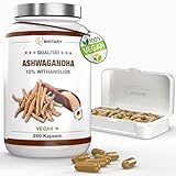 Ashwagandha 240 Kapseln | 10% Withanolide | inclusive Pillenbox | 1500mg...