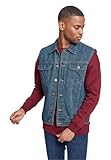 Urban Classics Gr. S Herren Denim Vest TB 514 Regular Fit - Blau (denimblue...