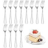 Kuchengabeln 12 Stück, Edelstahl Dessertgabeln, Spiegelpoliert Kleine...