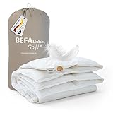 BEFA SOFT Daunendecke Ganzjahr 135x200 cm | Federbettdecke 90% Federn & 10%...
