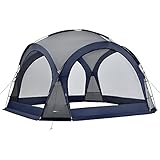 pro.tec Kuppelpavillon Grästorp Eventzelt mit LED Partyzelt inkl....