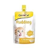 GimCat Pudding mit Calcium - Katzensnack aus echter laktosereduzierter...