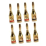 CIYODO 8 Stück vergoldeter Stecker lautsprecherstecker speaker cables...
