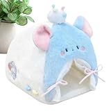 Kinder Puppenbett | Mini Möbel Deko - Puppenhaus Bett mit Baldachin | Für...