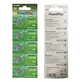 5 x CR1220 1220 3V Lithium Batterien, DL1220 Lithium Coin Knopfzellen...