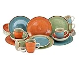 CreaTable, 22851, Serie COUNTRY, 24-teiliges Geschirrset, Kombiservice aus...