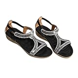 minkissy Wedge Sandal Damen Keilabsatz Sandale mit Verstellbarem Riemen...