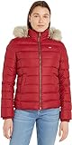 Tommy Jeans Damen Daunenjacke Basic Winter, Rot (Rouge), XXS