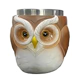 Owl Travel Coffee Outdoor Becher, Dekorative Kaffeetasse Für Jungen, Harz...
