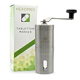 HEXOMED Edelstahl Tablettenmörser zum Drehen - für alle (kleine und...