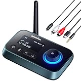 3-in-1 Bluetooth 5.0 Sender Empfänger für 2 Kopfhörer, SOOMFON Bluetooth...