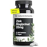 Zink 25mg – 365 Tabletten – gut verträgliches Zinkbisglycinat...