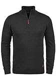 Blend Robin Herren Strickpullover Troyer Feinstrick Pullover Mit Stehkragen...