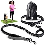 Joggingleine für Hunde zum Laufen, Joggen, Wandern | 2 in 1 Joggingleine...