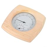 NIKJEBDF Sauna-Thermometer, Holz, 14 x 14 x 2,5 cm, Sauna-Temperatur,...