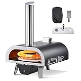 VEVOR Pizzaofen Outdoor 304,8 mm / 12 Zoll Holzofen, Pellet-Pizzaofen mit...