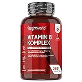 Vitamin B Komplex mit Vitamin C - Vitamin B1 B2 B3 B5 B6 je Tablette - 365...