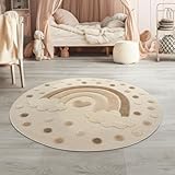 TT Home Kinderteppich Kinderzimmer Teppich Spielteppich Kurzflor Sonne...