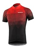 BERGRISAR Radtrikot Herren Kurzarm Rennrad Fahrrad Trikots, 8006 rot,...