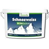 derendo Schneeweiss ultra wandfarbe weiß höchste deckkraft 10l weiße...