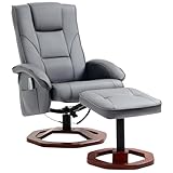 HOMCOM Relaxsessel Massagesessel mit Hocker Fernsehsessel mit Liegefunktion...