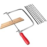 TINGTING Laubsägen Set einschließen 7 Laubsägeblätter & 1 Holzsäge |...