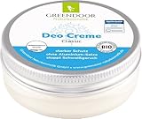 GREENDOOR Deo Creme Ohne Aluminium/Alkohol vegan 50ml – 6 Monatspack...