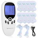 AVCXEC TENS Gerät Schmerztherapie, 2 Kanäle TENS/EMS Reizstromgerät mit...