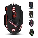 zelotes T90 Gaming Maus 9200 DPI, 8 Programmierbare Tasten, Multi-Modi LED,...