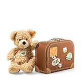 Steiff Teddybär Fynn im Koffer beige 28 cm, Stofftier-Teddy, Kuscheltier...