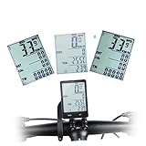 BESPORTBLE Tachometer mit Hintergrundbeleuchtung Kabelloser Fahrradtacho...