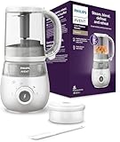 AVENT 4-in-1 Dampfgarer mit Mixer Premium, Babynahrungszubereiter,...