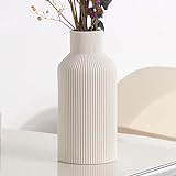Weiß Keramik Vase für Dekoration, Minimalistische Deko, Moderne...