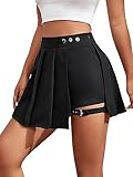 GORGLITTER Damen Hosenrock Kurze Hose Culottes Hosen Casual Minirock...