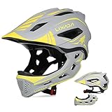 Fahrradhelm Kinder Helm Fullface Abnehmbar Unisex 52-58cm Children's Helmet...