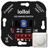 iolloi LED Dimmer Schalter, Drehdimmer Unterputz Dimmschalter für Dimmbare...