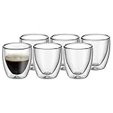 WMF Kult doppelwandige Espressotassen Glas Set 6-teilig, doppelwandige...