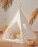 Tiny Land Tipi Zelt für Kinder, Drinnen und Draussen Spielzelt Mit...