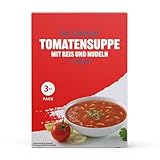 by Amazon Tomatensuppe mit Reis und Nudeln 3er-Pack, ergibt 3x750ml